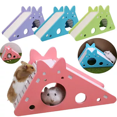 Pet Hamster Hideout House Cage Accessories Slide Ladder Mouse Pet Exercise Toys • £5.46