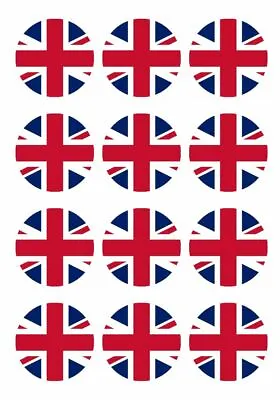 Union Jack Flag Edible Cupcake Decoration Quality Thick Wafer/icing Free P&p • £2.99