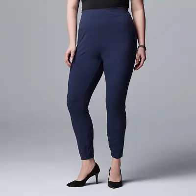 Simply Vera Vera Wang Live-In High Rise Pull-On Leggings Navy Blue Size 2X • $24.99