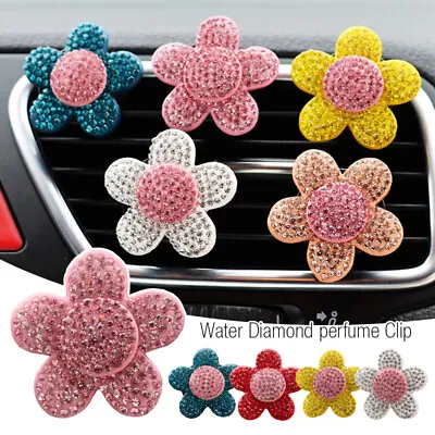 4Pcs Crystal Car Air Freshener Rhinestone Bling Perfume Car Vent Clip Diffuser • $16.95