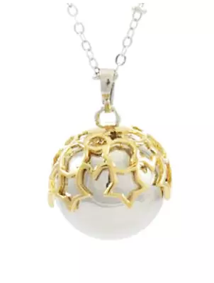 Necklace Women's Jingle Bell Mexican Bola Steel Stars Gold Yellow • $52.76