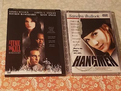 SANDRA BULLOCK - LOT OF 2 DVDs - A TIME TO KILL & HANGMAN • $3.98