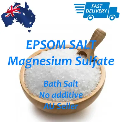 Epsom Salt Magnesium Sulphate (Sulfate) PURE AU Seller FREE FAST SHIPPING • $29.50