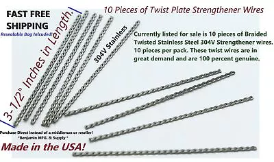 10 Pieces - Stainless Steel Dental Twist Plate Strengthener Wires+ Free Shipping • $24