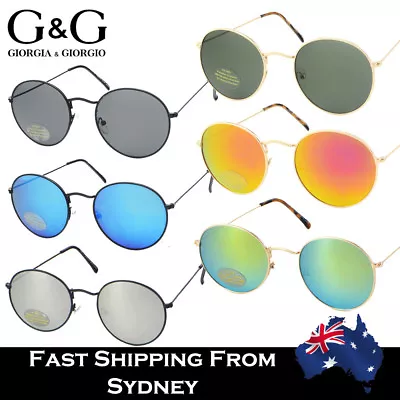 $15.99 • Buy Fashion Unisex Vintage Retro John Lennon Metal Round Sunglasses Mirror