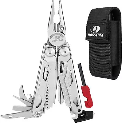 MOSSY OAK 21-in-1/19-in-1 Multitool Stainless Steel MultiTool Plier Pocket Knife • $41.99