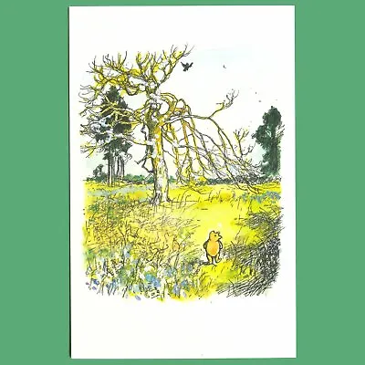 POSTCARD - Winnie-The-Pooh Taking A Walk In The Hundred Acre Wood • £0.99