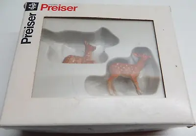 Preiser Elastolin 47706 2 Deer 1:25 IN Boxed • $13.52