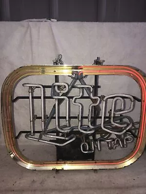 Vintage Miller Lite On Tap Neon Bar Beer Sign • $79.99