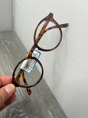 ICU Eyewear Screen Vision Blue Light Filtering Glasses Brown/Black Round B1 • $17.95