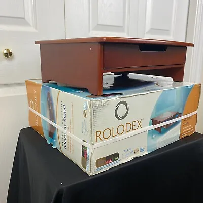 Rolodex Monitor Stand Wood 15 X13-1/4 X4-3/4  Mahogany  82436 35 LBS Capacity • $25.60