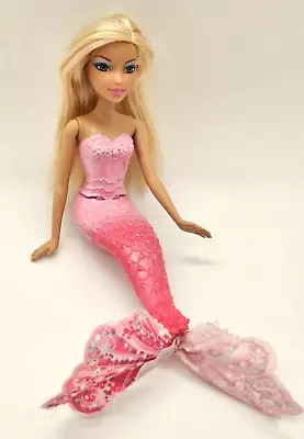 2012 Barbie Mermaid Bath Play Fun 8  Doll With Pink Cloth Tail • $9.95