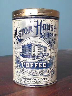 Vintage ASTOR HOUSE BRAND Coffee Tin One Pound Can Near Mint • $20.50