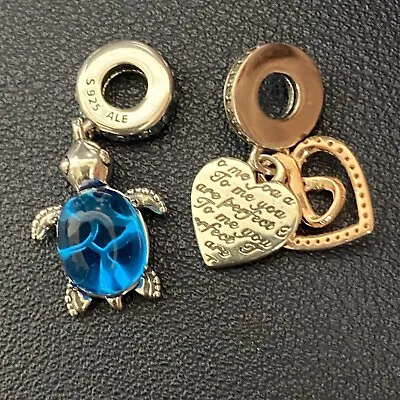 $10 • Buy ALE S925 Silver Pandora Blue Turtle Charm With Box