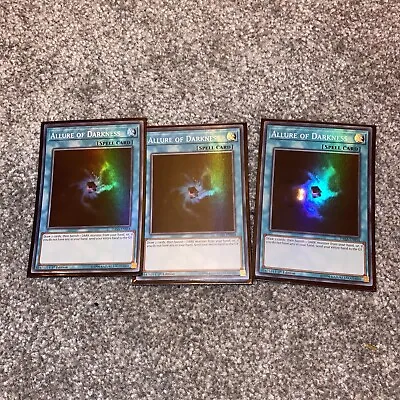 Yu-Gi-Oh! 3 X Allure Of Darkness Super Rare Limited Edition • £5
