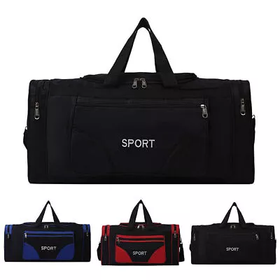 Mens Ladies Large Sports Gym Bag Holdall Travel Work Cabin Luggage Case Duffles • £9.59