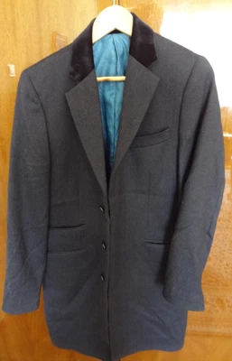 £30 • Buy Hawes & Curtis Navy 100% Wool  Covert Coat Overcoat Size 38