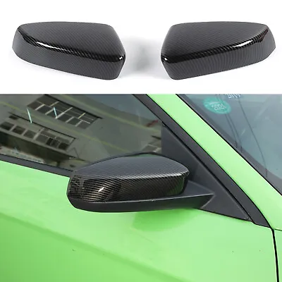 Side Door Mirror Covers Shell Cap Trim For Ford Mustang 2009-2013 Carbon Fiber • $35.59