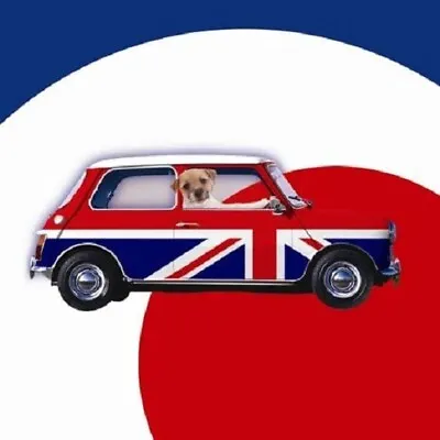 Jack Russell Terrier Dog In Union Jack Mini Car Birthday Greetings Blank Card  • £2.09