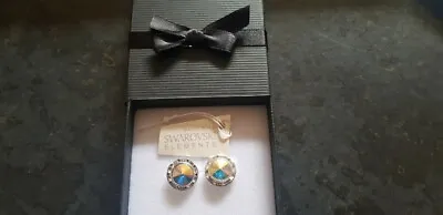 £7.99 • Buy Gift Boxed 13mm Stud Earrings Made With Swarovski® Crystals - AB Aurora Borealis