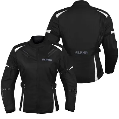 Alpha Womens Motorcycle Jacket Biker Ce Armor Riding Racing Ladies All Season • $49.99