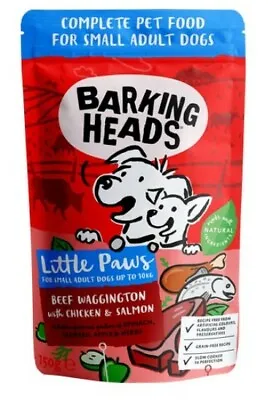 £16.99 • Buy Barking Heads Little Paws Complete Wet Small Adult Dog Food Beef/Chicken 150g