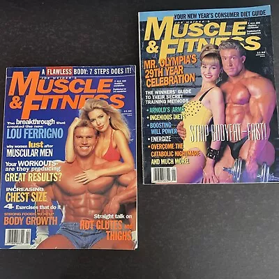 1994 • Muscle And Fitness Magazine •  Lot Of 2 • Jan Feb • Lou Ferrigno #MUSF-40 • $29.99