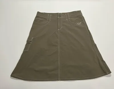 Kuhl Women’s Tactical A Line Hiking Skirt Size 8 Khaki 21.5” Long • $27