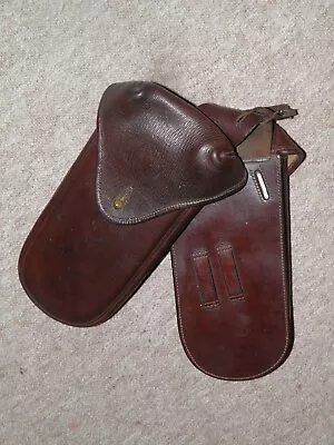 WW1 Military Cavalry Horse Mounted Leather Saddle Wallets By Whippy Maker London • $354.61