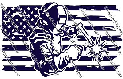 American WelderIron WorkerMillwrightMechanicAmerican FlagCustom Vinyl Decal • $5.95