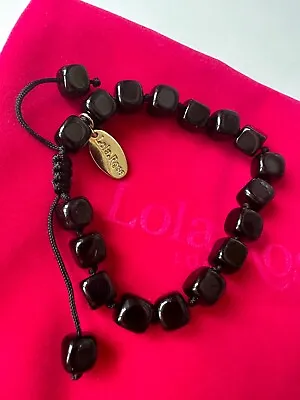 Lola Rose Black Cube Semi Precious Stone Friendship Bracelet • £20