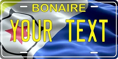 Bonaire Flag License Plate Personalized Car Auto Bike Motorcycle Custom Tag • £14.35