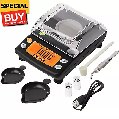 Milligram Scale 50G By 0.001G Precision Digital Powder Mg Scale USB Large LCD  • $26.15