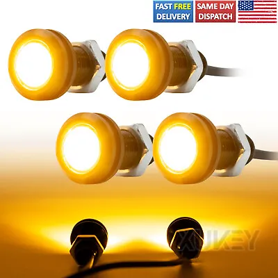 $12.34 • Buy 4x LED Amber Front Grille Light For Ford SVT Raptor Style GMC SUV Grill Lamp Kit