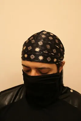 High-end Designer Durag | Black Gold Monogram • $14.99