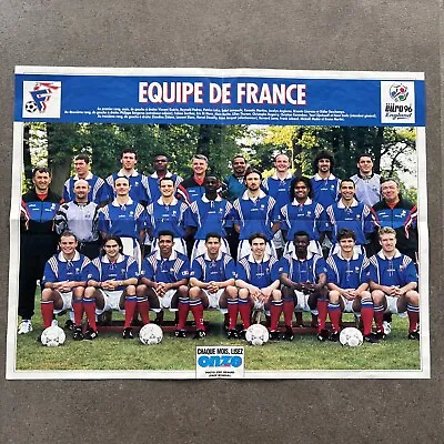 WORLD ELEVEN POSTER FRANCE 🙂 Euro 1996 FFF ZIDANE ROOKIE DESCHAMPS DESAILLY • $10.58