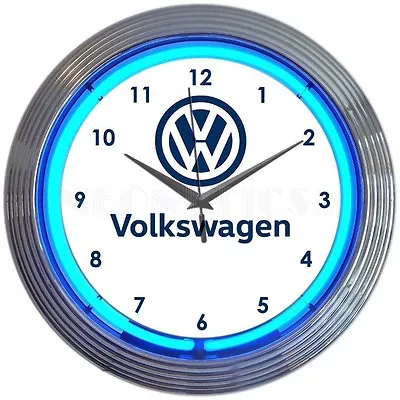 Volkswagen Car Garage Neon Clock 15 X15  • $79.99