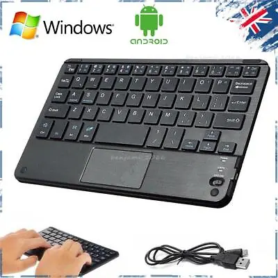 Wireless Mini Bluetooth Keyboard Touchpad For Laptop Tablet For IOS Android PC • $20.39