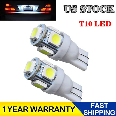 2pcs T10 5-SMD 5050 Super White LED Light Bulbs 192 168 194 W5W 2825 158 12V USA • $1.99