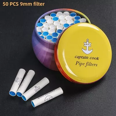 50pcs Activated Carbon Filter For Tobacco Pipes 9mm Filters Smoking Accessories • $22.32