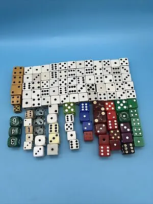 Mixed Lot Of 100 Plus Multi-Sided Multi-Color Dice Multi-style Game Play • $24.01