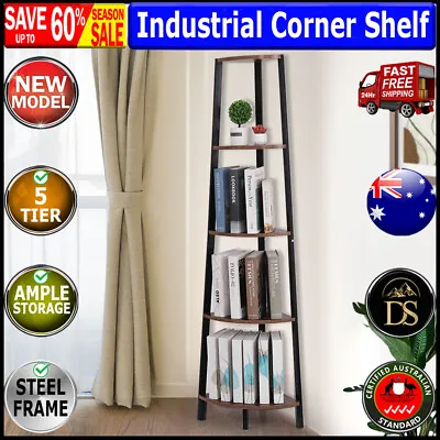 $73.07 • Buy Levede 5 Tier Corner Shelf Industrial Ladder Shelf Wooden Storage Display Rack