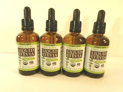 4 X Trader Joe's Organic Liquid Stevia 2fl Oz Calorie Free Vegan Best By 2025 • $29.95