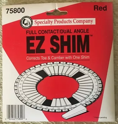 75800 EZ SHIM RED Full Contact Dual Angle For Toe And Camber • $12