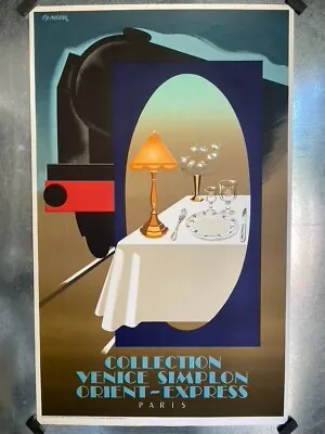 Vintage Venice Simplon Orient-Express Paris Poster By Fix-Masseau • $150