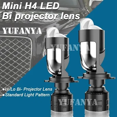 Mini Laser H4 9003 Bi-LED Projector Hyperboloid Lens Car Headlight Retrofit LHD • $48.59