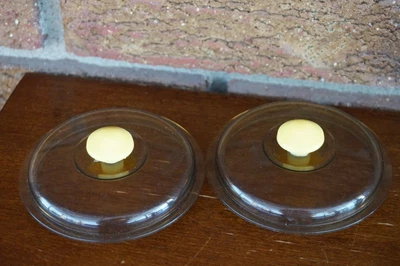 $4.88 • Buy PLAY FOOD Pot Pan Lid Set LOT 2 Brown Clear With Yellow Diameter 3.75  Plastic