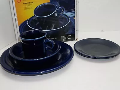 FIESTAWARE Cobalt Blue 831 105  4-Piece Dinnerware Place Setting Set • $48