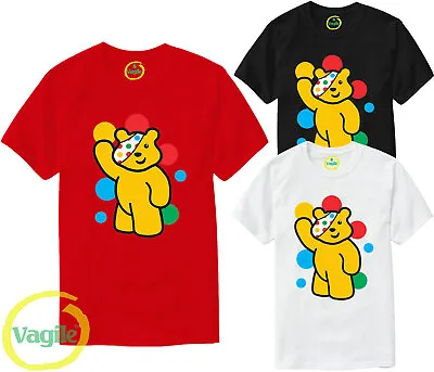 Spotty Pudsey Bear Kids T Shirt Top Tee Children In Need School Day 2023 • £6.99