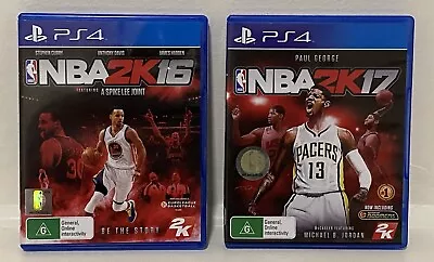 PS4 NBA 2K16 And 2K17 PlayStation 4 Basketball Video Games X 2 FREE Post • $22.50